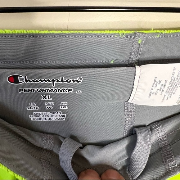 Champion Men’s Performance Running Shorts Neon Yellow Size XL - Picture 9 of 11